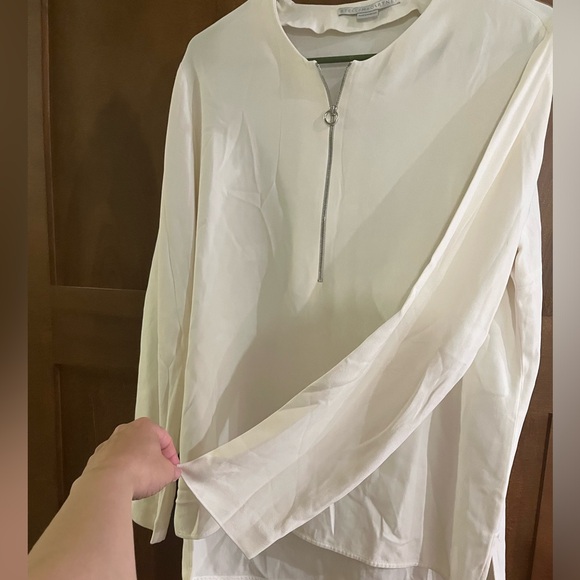 Stella McCartney Arlesa Crepe top/ silver front zipper - Picture 8 of 8